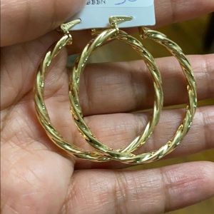 Aros mediano laminated gold 18k
